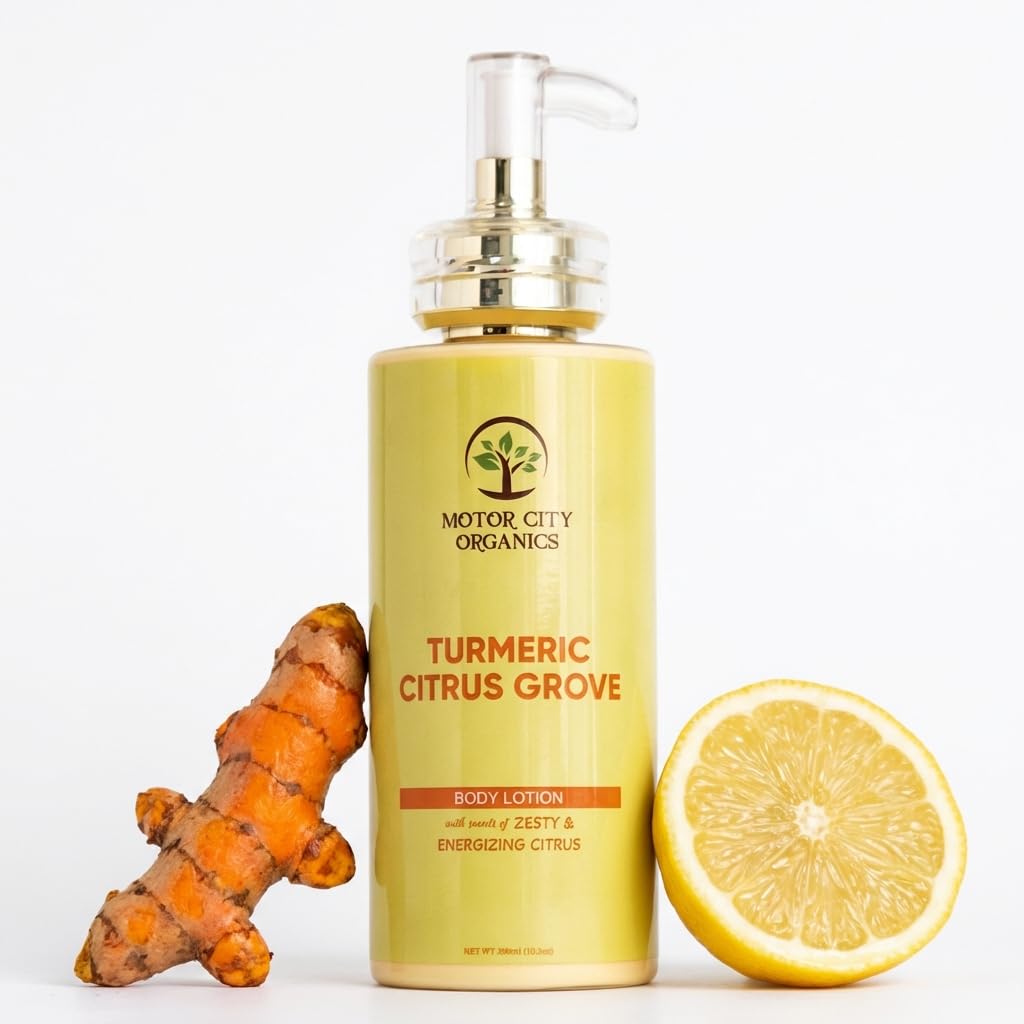Amazon.com : Motor City Organics Turmeric Citrus Grove Body Lotion