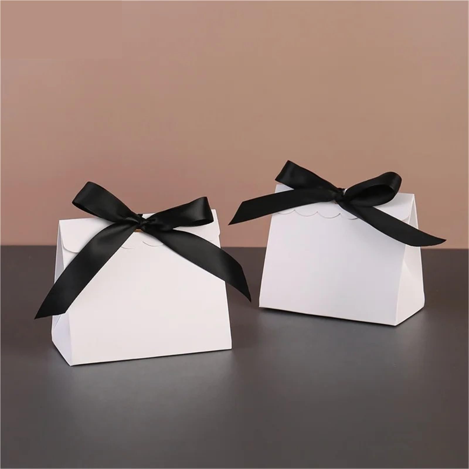 Geschenkbox 20 Stück Kraftpapier-Geschenkbox mit Band | Leere kleine Verpackungen zur Aufbewahrung von Hochzeitsfeiern(White)