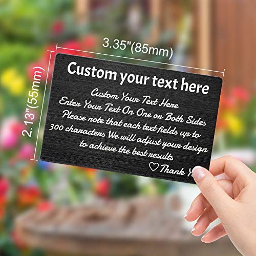 Amlion Personalized Metal Wallet Card,Custom Wallet Insert Card with Photo Message Engraved Gifts for Men, Husband, Dad, Son3
