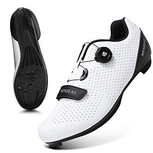 Cycling Shoes Men Road Mountain Riding Biking Shoes SPD/SPD-SL Indoor Cycling Shoes with Delta Cleat White 13US Cycling Shoes Men Road Mountain Riding Biking Shoes SPD/SPD-SL Indoor Cycling Shoes with Delta Cleat White 13US