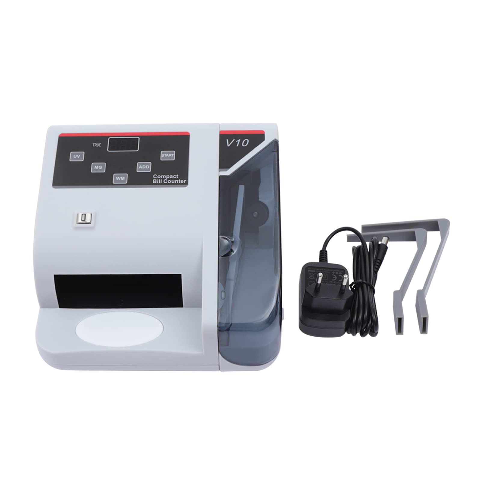 Contatore banconote compatto con display a LED, protezione contro la contraffazione UV/MG/WM e funzionamento silenzioso sotto 60 dB, contatore di denaro professionale per ufficio e vendita al