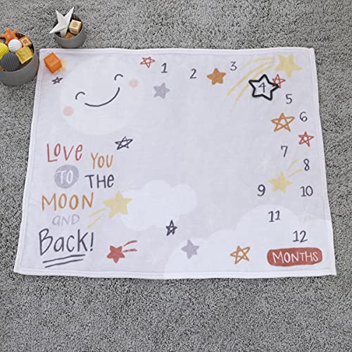 Image of Little Love by NoJo Milestone Baby Blanket Love You to the Moon & Back
