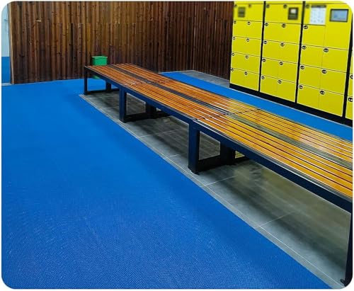 Tapis de drainage en PVC bleu antidérapant pour sécuriser la douche - 6