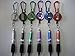 Cotton Fly Lot of 12 Carabiner Retractable Pen Key Chain / Reel Belt Clip & Pen Key Chain