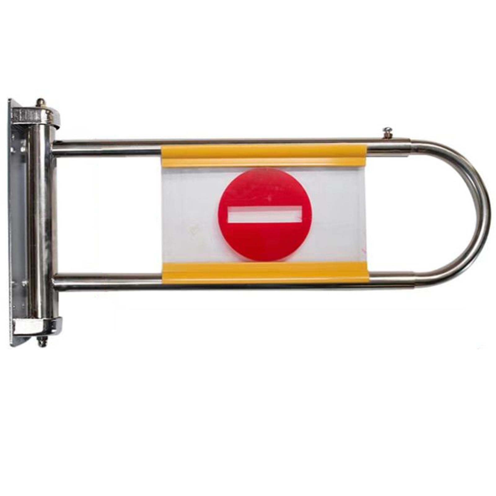 Portillon de sécurité métallique pivotant pour supermarchés - Entrée et Sortie unidirectionnelle à Ressort, Porte d'accès piéton à Fermeture Automatique, portillon de séc