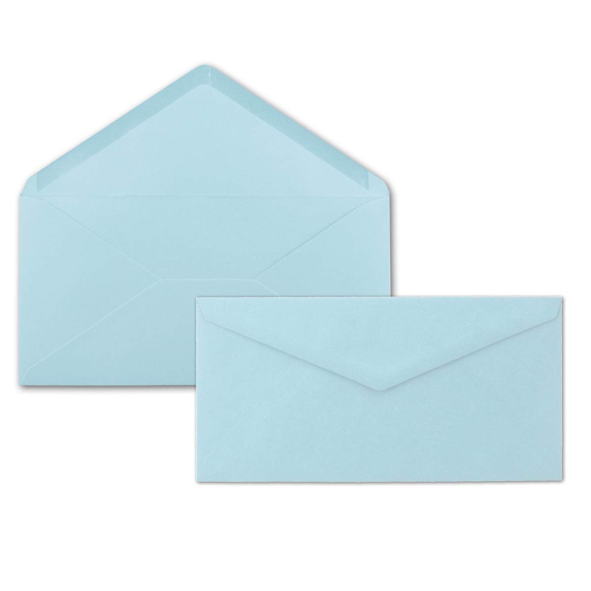 FarbenFroh by Gustav Neuser 25 x A4 Writing Paper Sets with DIN Long Envelopes, Wet Seal, Light Blue - Image 4