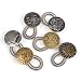 Cosmos ® 6 Pack Antique Brass Metal No Sew Elastic Jeans Collar Button Pant Extender