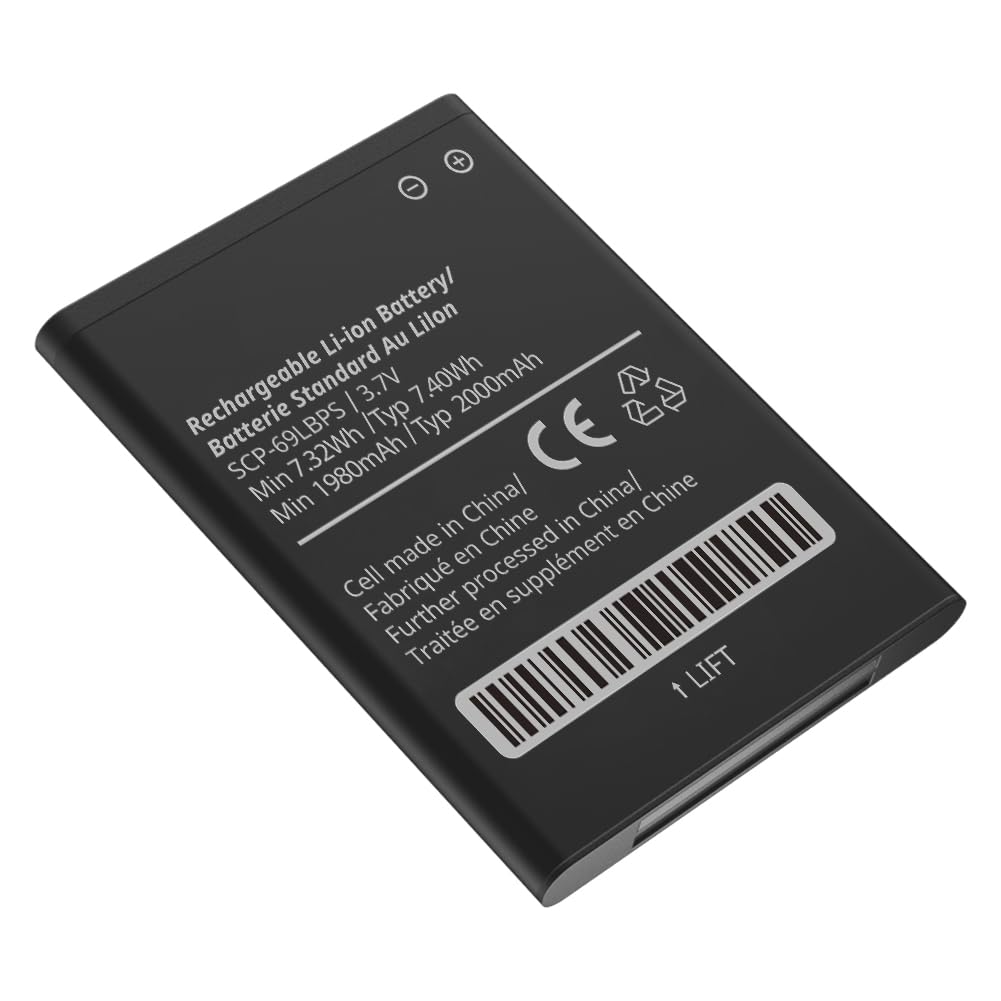 SCP-69LBPS SCP-63LBPS Battery, 2000mAh High Capacity Replacement Battery for Kyocera DuraXV LTE E4610 DuraXV E4520 DuraXA E4510 DuraXE E4710 SCP-69LBPS 3.7V/7.4Wh