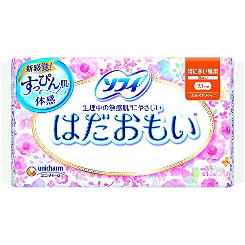 《セット販売》 ユニチャーム ソフィ はだおもい 特に多い昼用 23cm 羽なし (24コ入)×6個セット 生理用ナプキン 【医薬部外品】