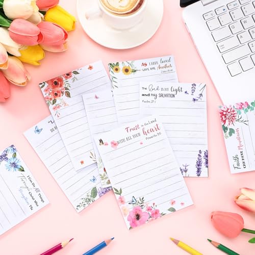Notes adhésives chrétiennes religieuses, cadeau élégant floral - 4