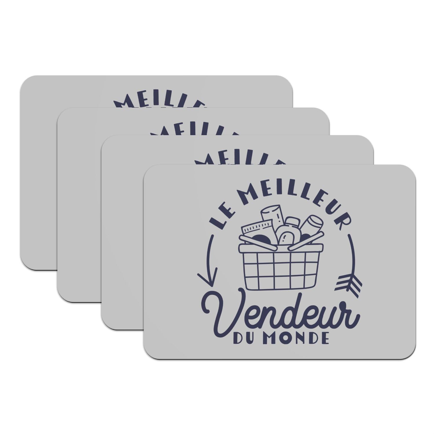 Sets de table gris antidérapants pour éviter les taches de repas