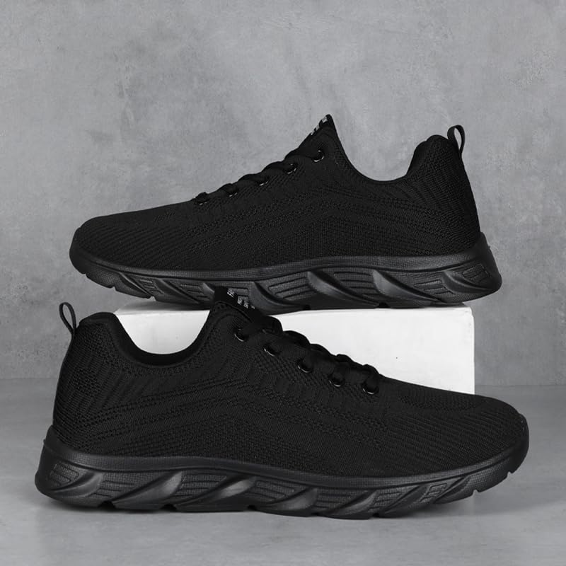 Image of Men Non-Slip Work Shoes Tennis Gym Sneakers Breathable Slip Resistant Lightweight and Comfortable for All-Day Wear Sports and Walking