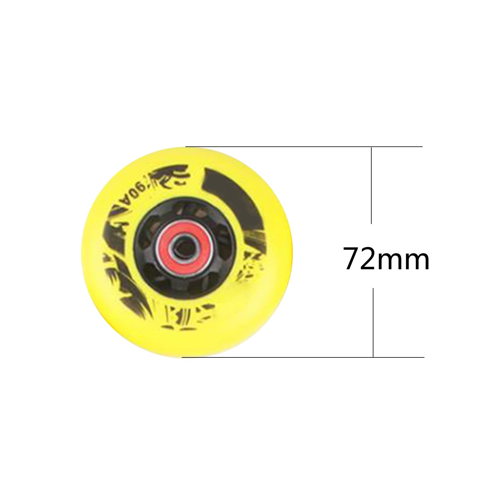 8 szt. kółek do łyżworolek 72 mm, 76 mm, 80 mm, do użytku wewnątrz i na zewnątrz, kółka do łyżworolek, freestyle, wymienne koła z łożyskami 90 A