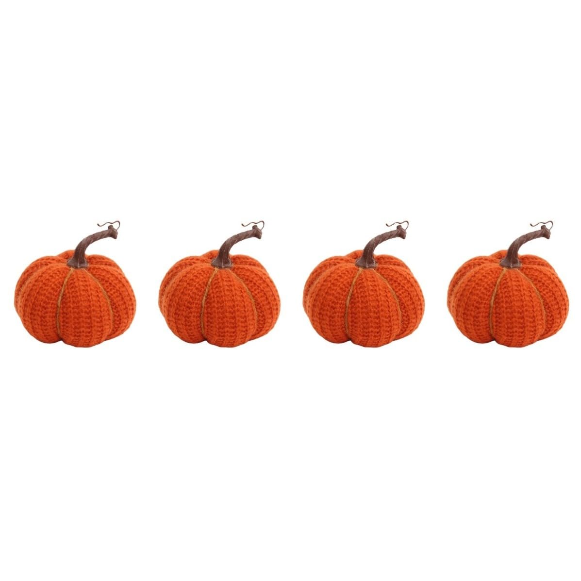 Uonlytech 4 Pezzi Zucca Decorativa da Tavolo Autunnale, Realistica Arancia