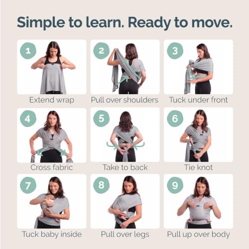 Image of Boba Baby Wrap Carrier Gray Mesh