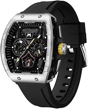 Montre Militaire Homme Lige - Chronographe, Boîtier Acier Noir, étanche 30m, Bracelet Acier 22mm - Neuve Avec étiquettes