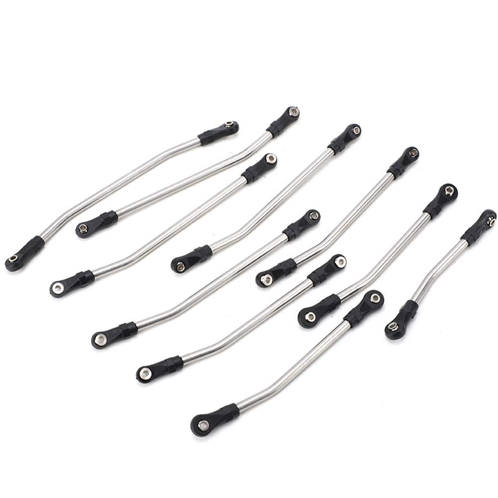 10pcs Steering Tie Rod, RC Steering Rod Accessory Fix Link Steering Rod RC Connect Rod Fit for scx10 II 90046 90047 90075 Model Car Accessories Scx10 Ii Upgrades