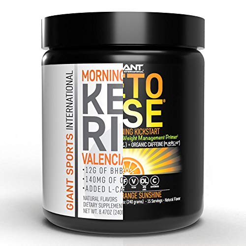 Keto Rise - Exogenous Ketones Powder with Caffeine – BHB Salt Morning Energy Formula Designed to Boost Ketone Levels, Increase Performance and Support Your Ketogenic Diet, 15 Servings - Valencia OJ - Thumbnail 6