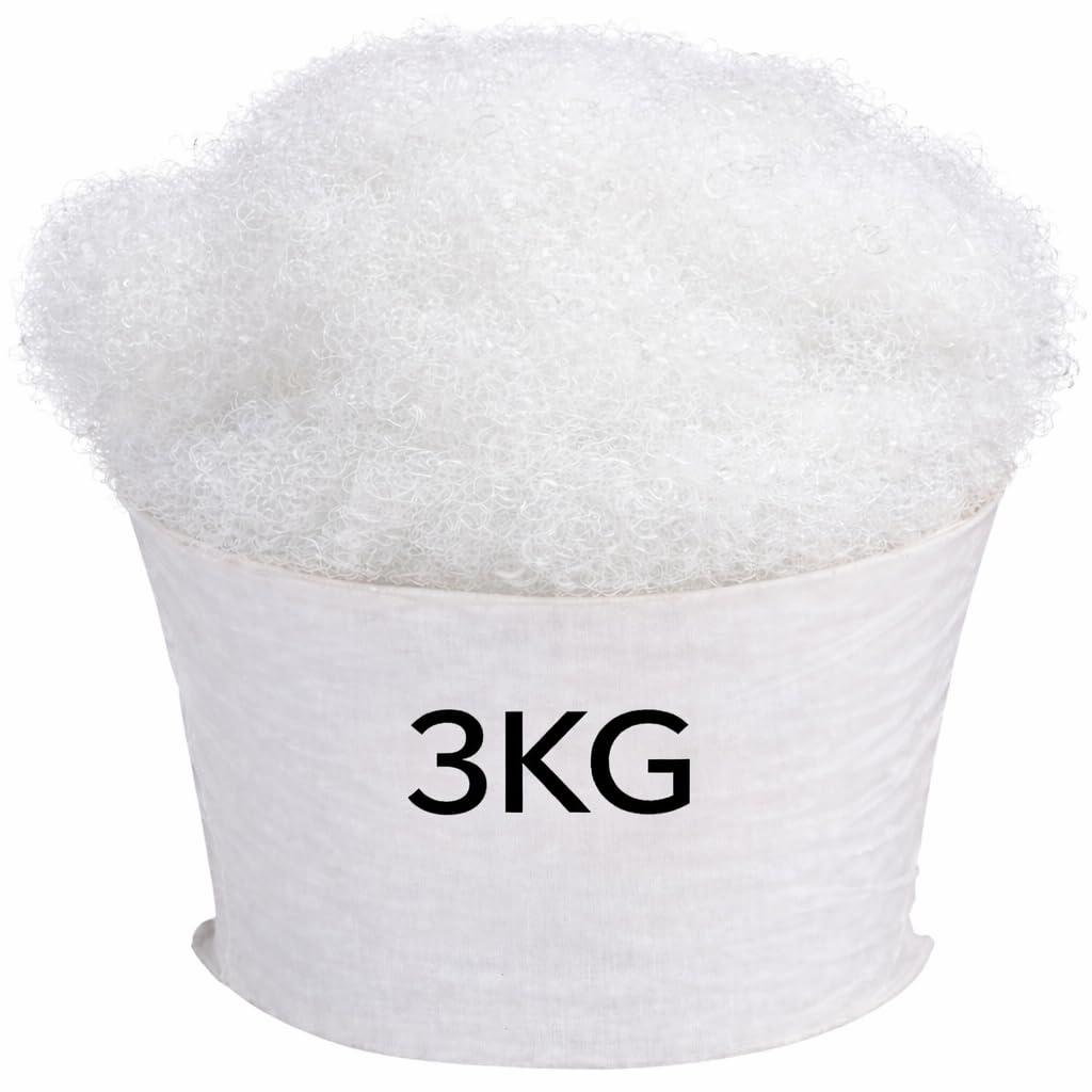 Hollow Fibre Stuffing/Filling/Fill Toys, Pillows, Cushion Covers,Polyester Filling, Craft High Grade Hollowfibre Filling (3KG)