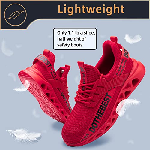 Image of Furuian Steel Toe Sneakers for Men Women Lightweight Safety Shoes Comfortable Puncture Proof Slip On Indestructible Work Shoes