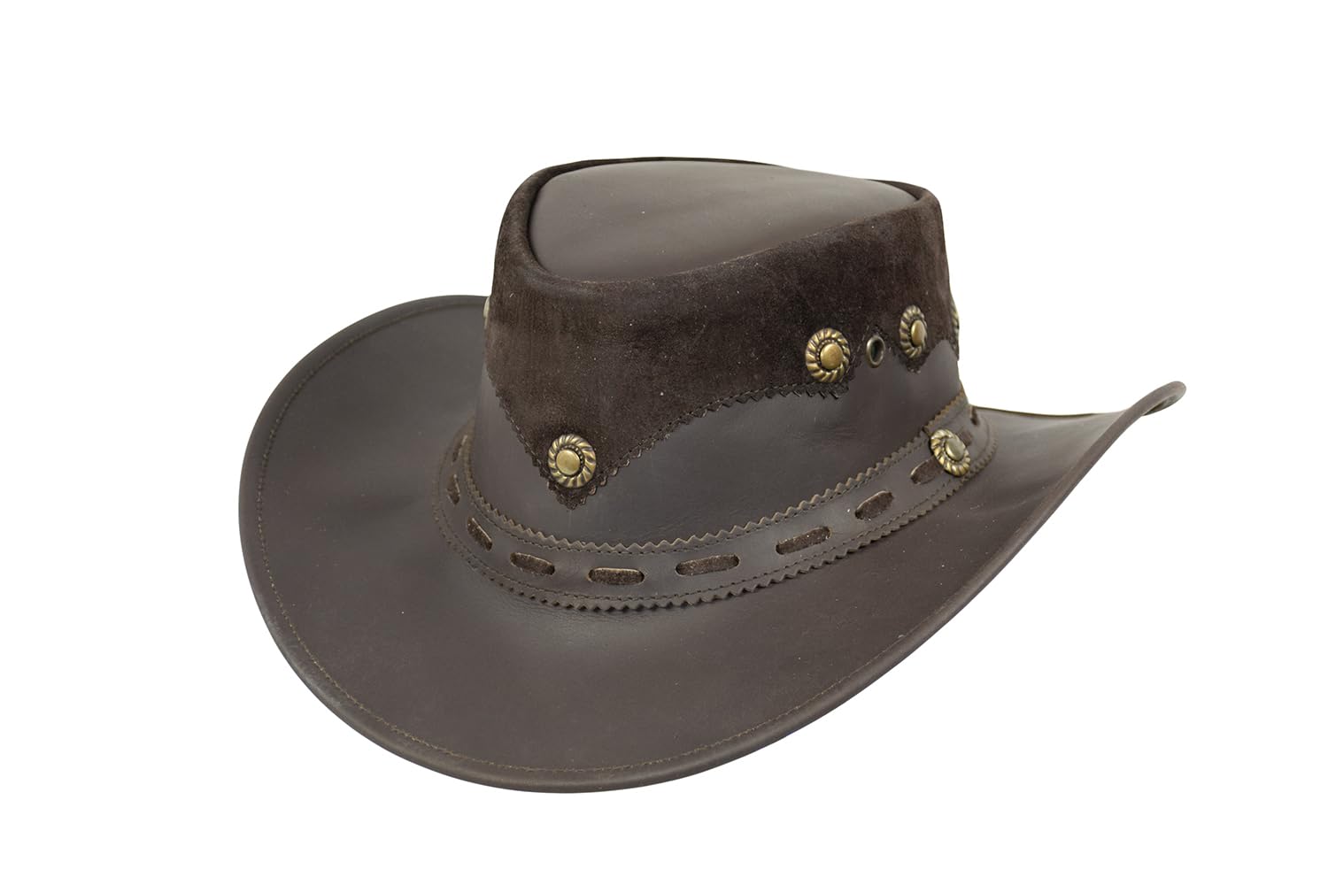 Black Jungle PENTLAND Cappello in Pelle, Cappello Occidentale, Australia, Cappello da Cowboy (Marrone, XXL)