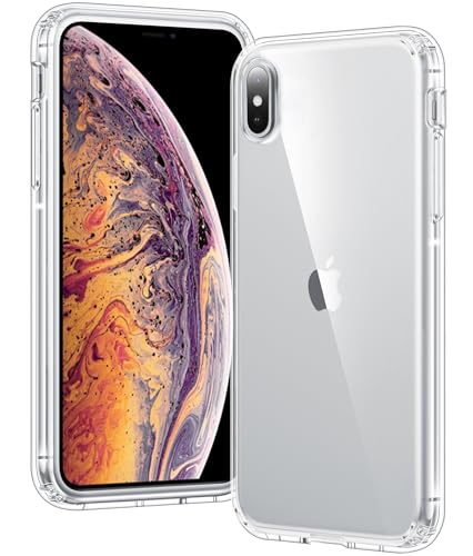 Voyahülle Clear Case for iPhone X/XS, Ultra Thin, Shockproof TPU Cover, Anti-Yellowing, Crystal Clear, Phone Case for Apple iPhone X/XS - Clear