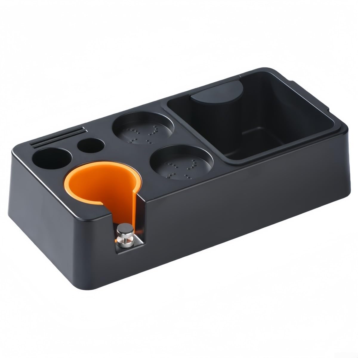 Pudełko na stukanie do espresso z antypoślizgową podstawą narzędzie do kawy nizer do 51 mm do 58 mm portafiltry akcesoria do kawy czarny