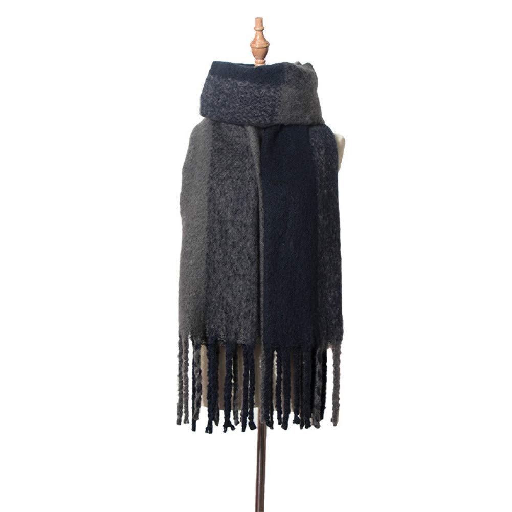 Foulards épais automne hiver pour femme : grand châle chaud à franges