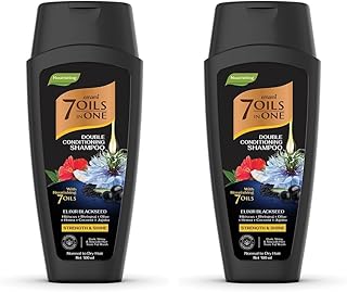 شامبو ترطيب مضاعف بخلاصة 7 زيوت في واحد بالحبة السوداء من إيمامي، 100 مل (عبوة من قطعتين)