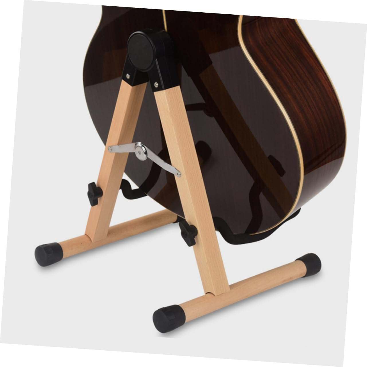 Mikinona Drewniany Stojak Na Gitarę Stojak Gitarę Basową Składany Biały Basową Ze Wsparciem