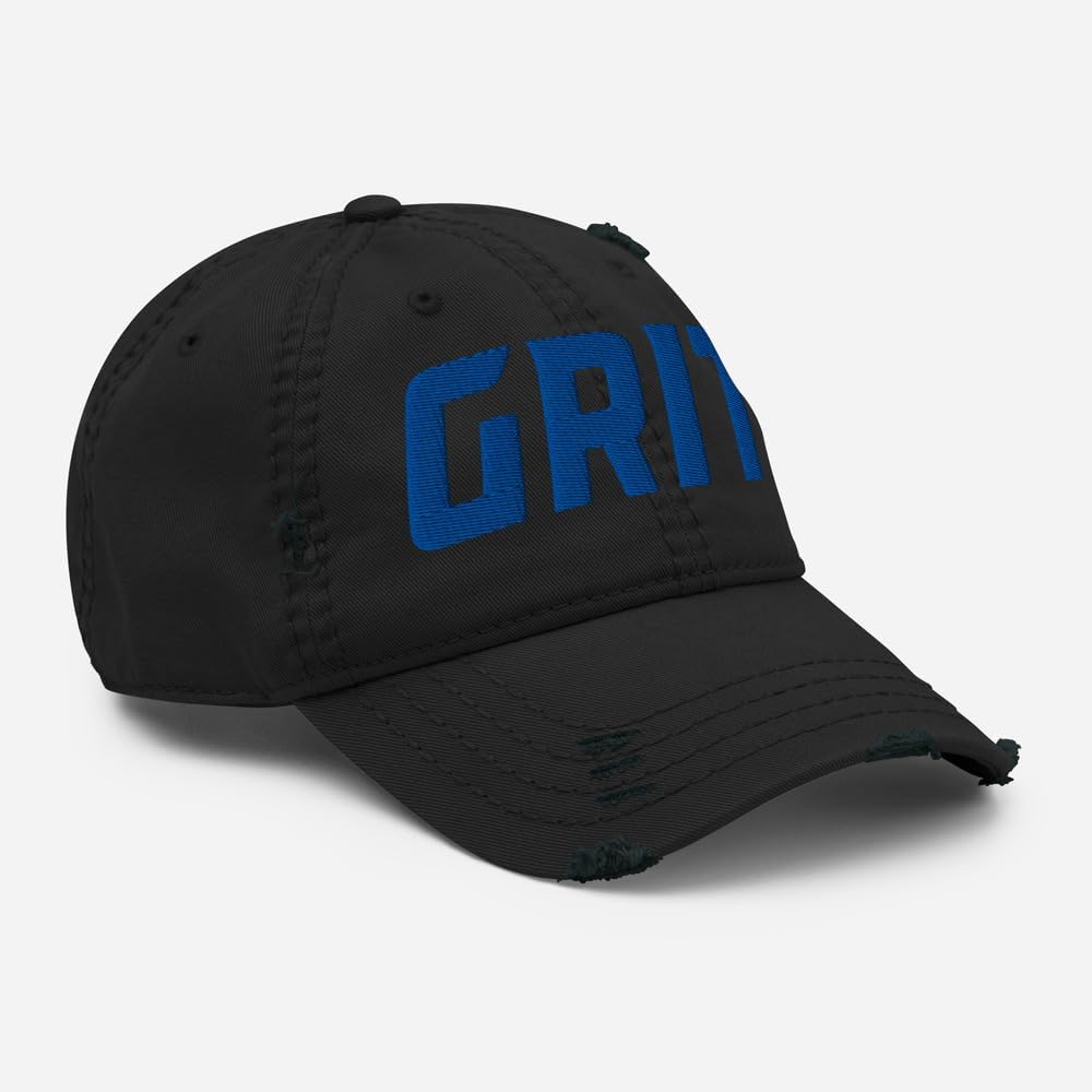 GRIT Hat - Detroit Michigan Sports Fan Embroidered Adjustable Distressed Dad Cap Football Gift