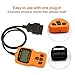 OM123 Vehicle Car Fault Code Reader - TekkPerry Mini Portable LCD OBDMATE OBDII OBD2 EOBD+CAN Scan Scanner Tool Car Vehicle Auto Engine Trouble Analyzer Tester Diagnostic Code Scanner Tool Orange