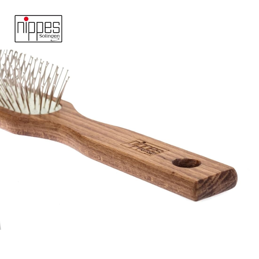 nippes Solingen Pneumatic Hair Brush 7 Rows, Brown - Image 3
