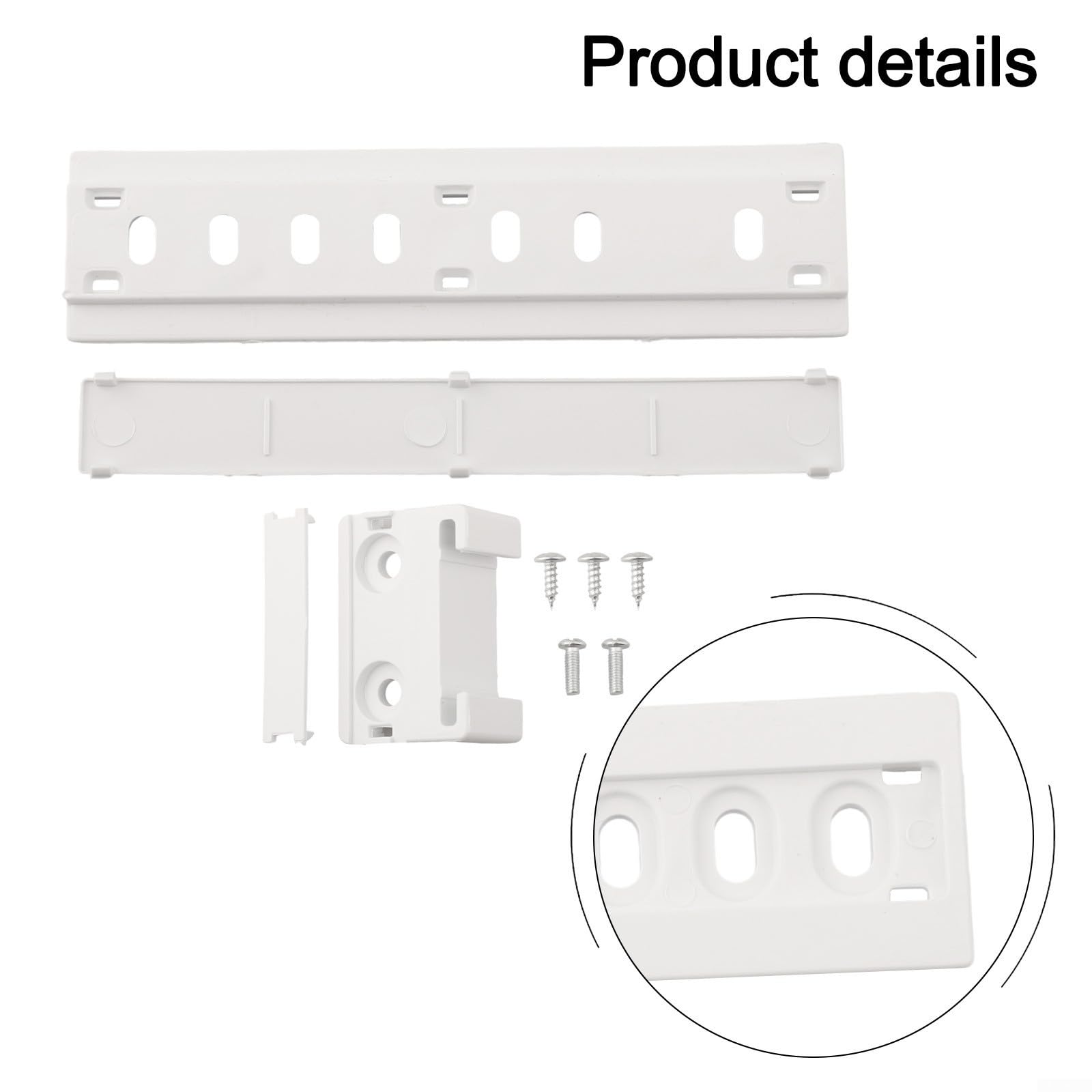 Guide scorrevoli per frigorifero da incasso, scorrevoli e silenziosi, struttura in plastica robusta e metallo, compatibili con vari frigoriferi, bianco, 15 x 10 x 5 cm