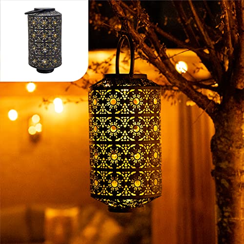 Gadgy Solar Laterne XL für den Garten - Wasserfeste, orientalische Solarlaterne für Balkon, Terrasse & Außenbereich, Stylische Hängelampe für eine gemütliche Atmosphäre - Solarlampe für Außen