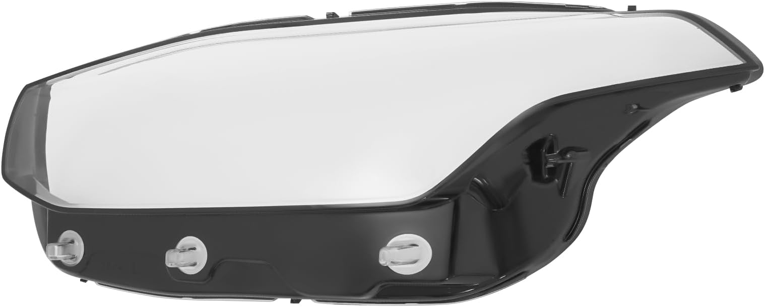 Front Left Headlight Lens Cover Compatible with Volvo XC90 2015 2016 2017 2018 2019 2020 2021 2022 Driver Side Headlamp Lens Cover Headlight Cover Headlamp Cover Clear, Black (Left)