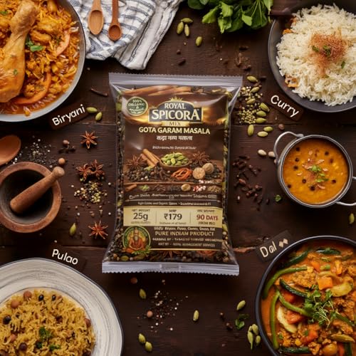 Image of Gota Garam Masala 25g (Pack of 1) | Whole Spices Mix | Premium Khada Garam Masala | Fresh & Aromatic | Ideal for Biryani, Curry & Indian Cooking