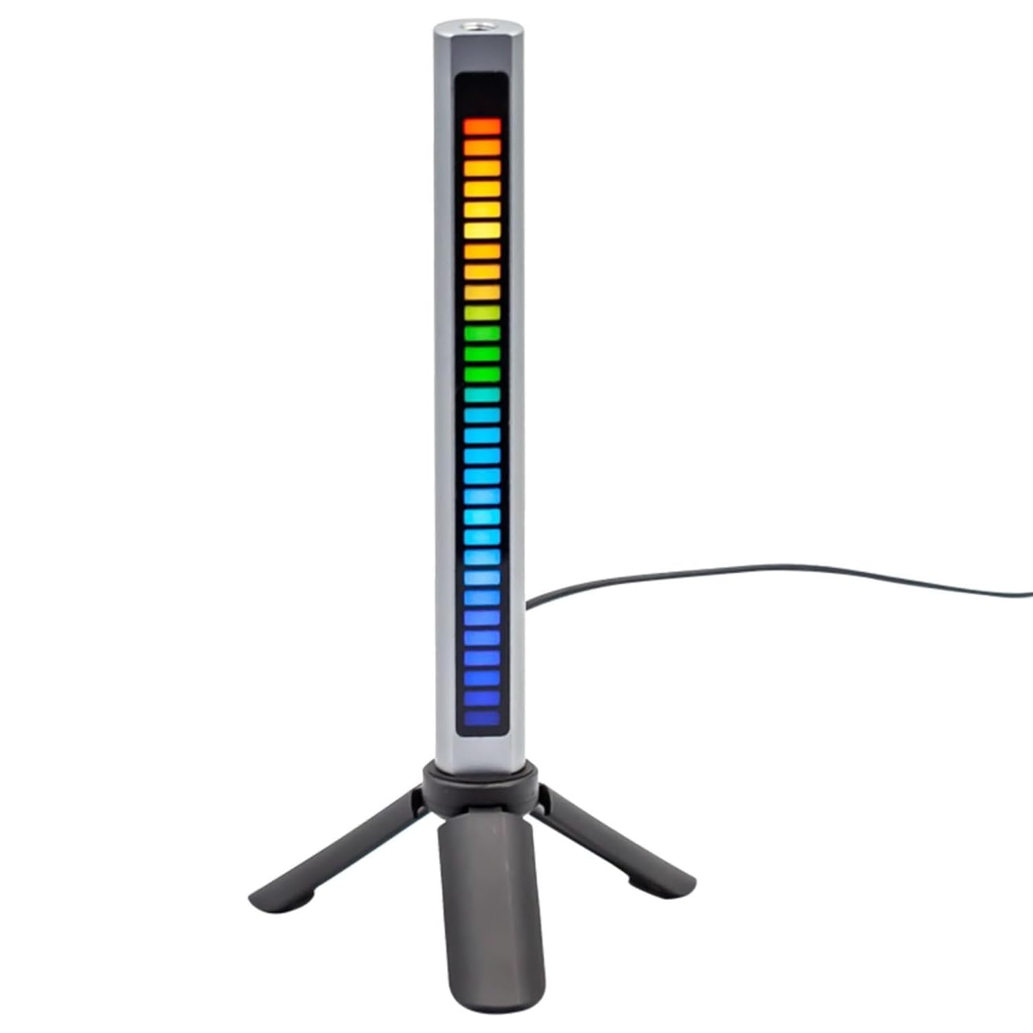 Luz de ritmo LED activada por sonido con 32 LED, brillo y velocidad ajustables, control automático de ganancia para KTV, sala de juegos, estudio