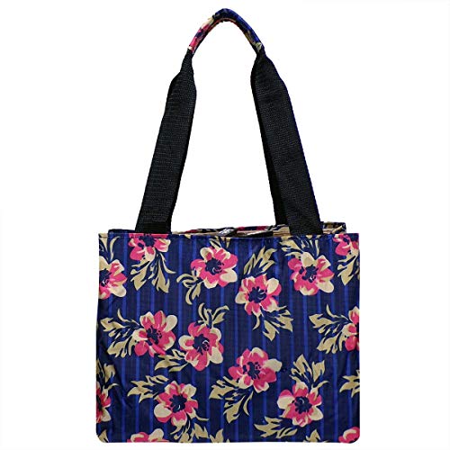 Nicole Miller of New York Insulated Lunch Cooler 11" Lunch Tote (Flower Navy)