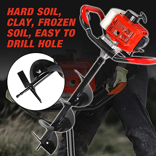 6''X32'' Garden Auger Spiral Drill Bits Earth Auger Drill Bits Rapid Planter Heavy Metal Power Planter Auger Drill Bit For Gas Hole Digger #TOP2