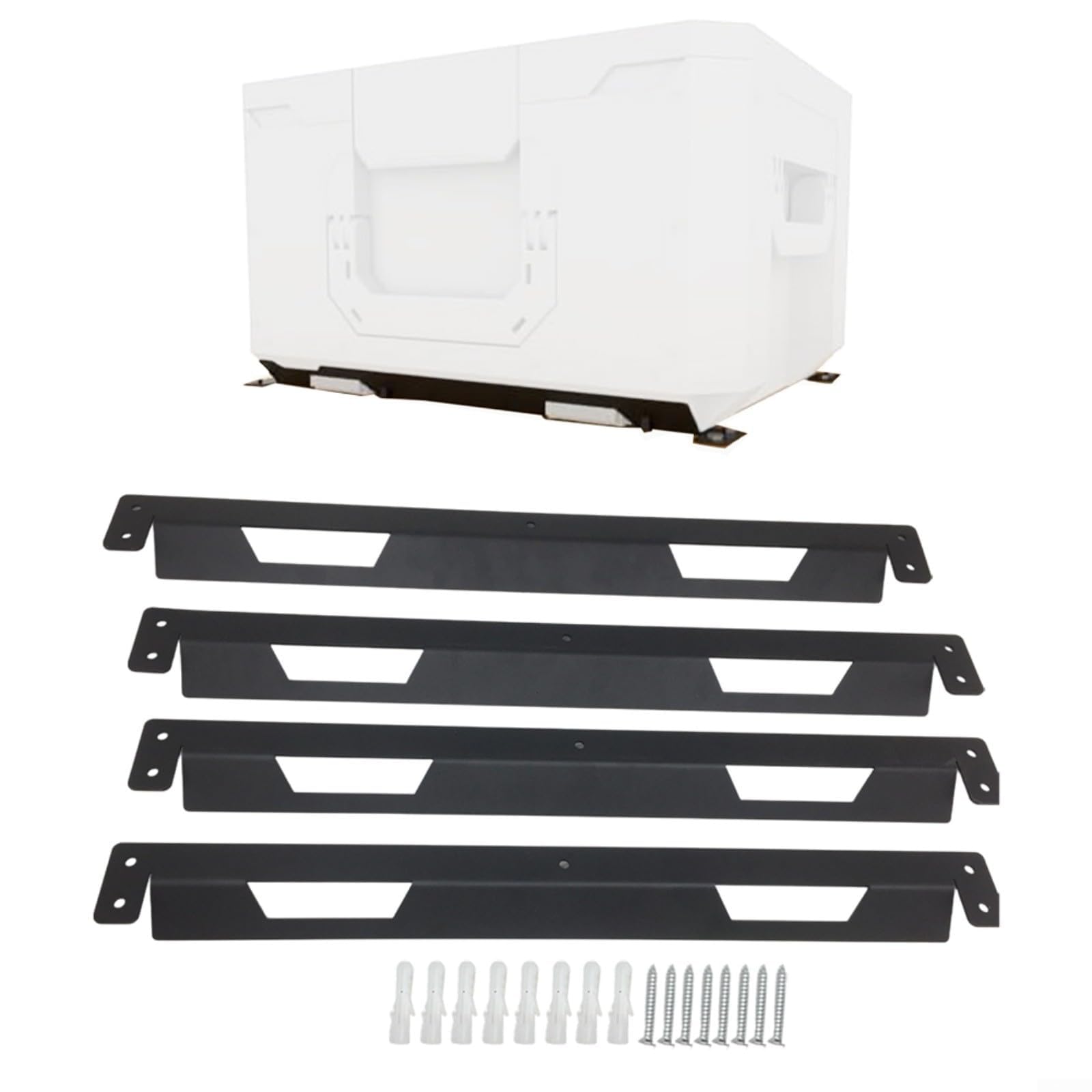 Soportes de montaje resistentes para Toughbuilt para Stacktech, kit de fijación de pared seguro para cajas de herramientas, organización de almacenamiento de taller (4 piezas)