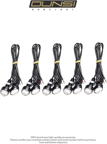 Miniatura 2 de DUNSIHUI Lámpara LED de ojo de águila de 9 W, (5 pares), 6500 K, xenón blanco, 12 V, 0.906 in, lámpara LED de ojo de águila para automóvil,