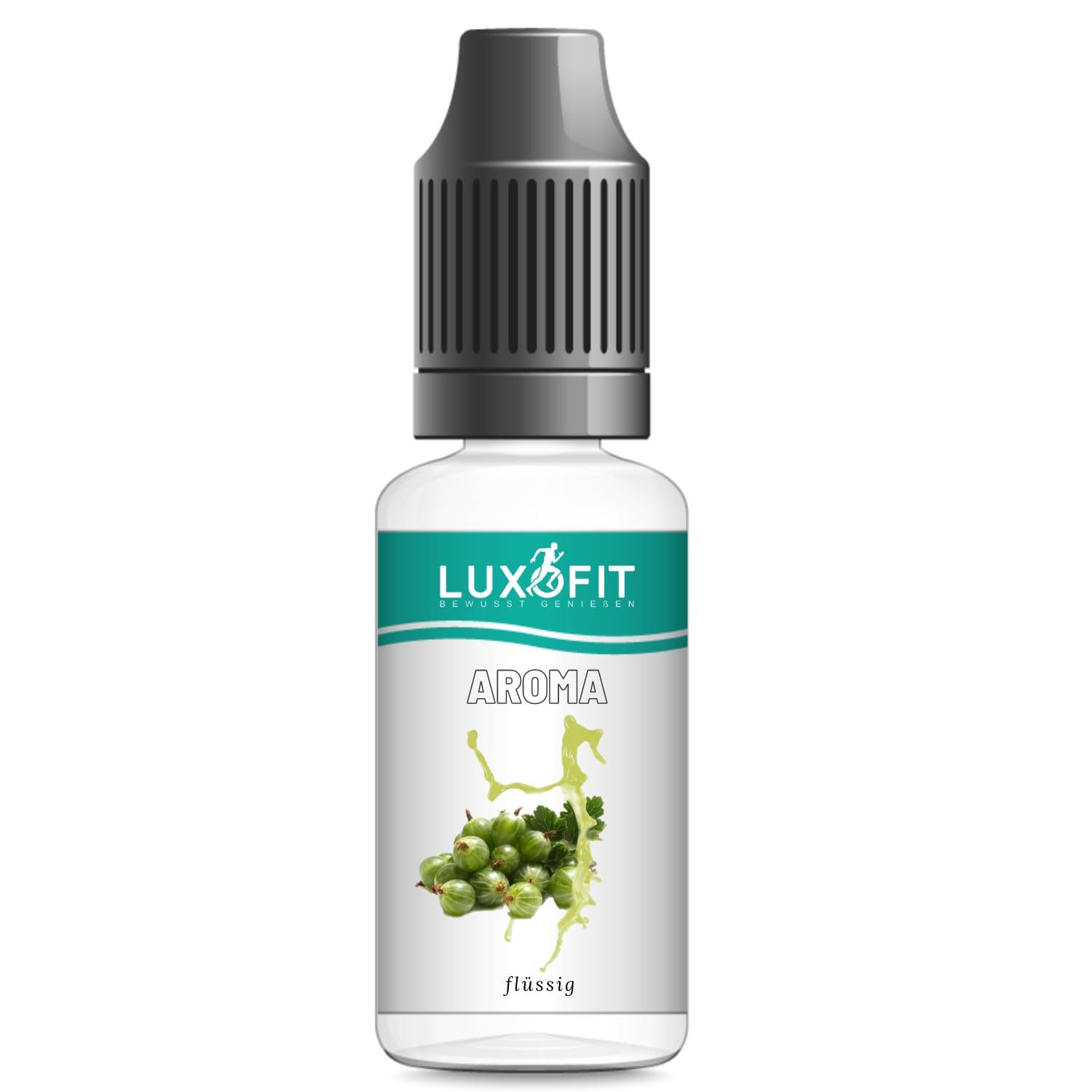 Luxofit Stachelbeeren Aroma flüssig, Aromatisierung von Getränken und Lebensmitteln, Aromen für private Küche und Gastronomie, Made in Germany, Vegetarisch und Vegan, GMO-Frei (1 L)