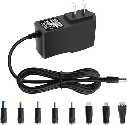 Adaptador de fuente de alimentación de 6V 1A DC para altavoz AC 100V-240V a DC 6 voltios 1Amp cargador para bote de basura, timbre de puerta,