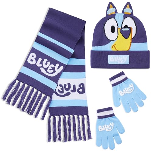 Bluey Girls Winter Set, Kids Hat & Gloves Scarf or Beanie and Gloves - Gifts for Girls4