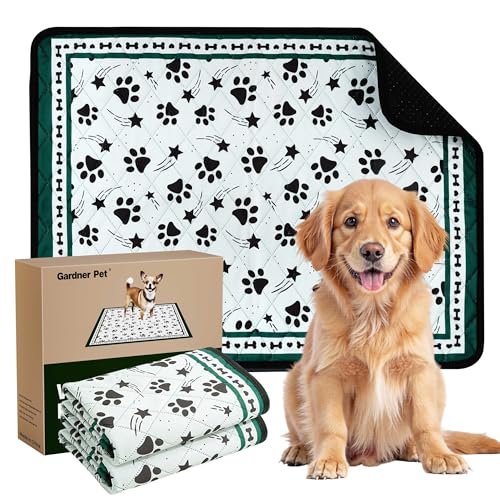 Gardner Pet Tappetino Lavabile per Cani 46x61CM, 2 Pezzi Traversine Lavabili per Cani，Super Assorbente, Lavabile in Lavatrice, Traversina per Cani, Gatti, Conigli, Anatre, Cuccioli e Altri Animali
