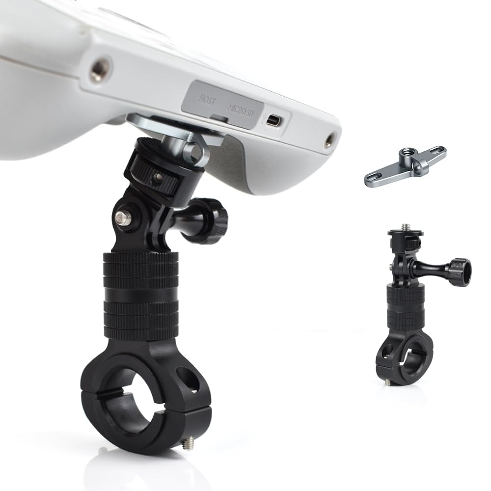 KOQINVIZ Aluminum Bike Handlebar Mount for DJI RC / RC2 Remote Control,Adjustable Bicycle Mount Adapter Base Holder for DJI Mini 4 Pro/Mini 3 Pro/Mini 3, Black