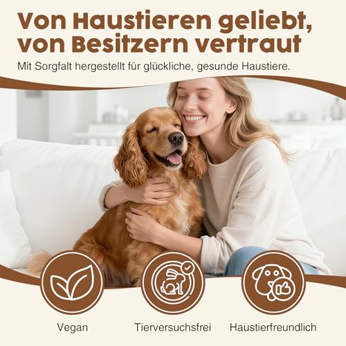 Hundeparfüm Spray – Kokos & Vanille Duft, 2-in-1 Deodorant & Pflegespray mit leichter Entfilzungswirkung für Hunde und Katzen, langanhaltender Frischeduft, nicht klebend – 120 ml