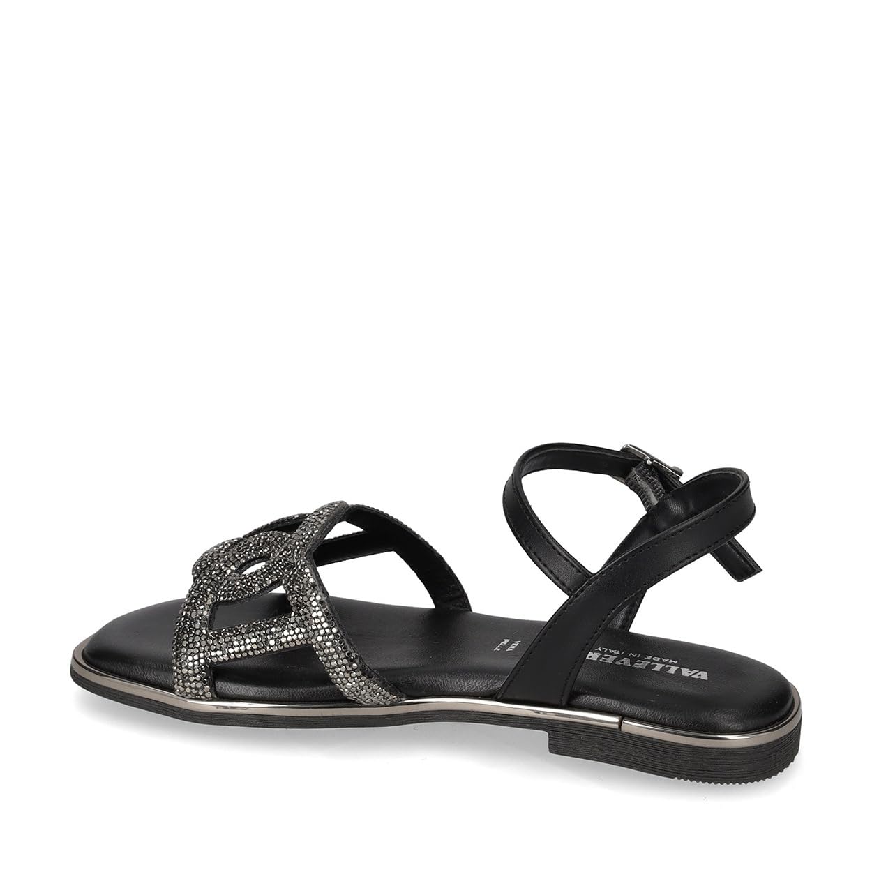 Valleverde 32031 Sandali Cerimonia Donna Strass Tacco Grosso 1Cm Suola Gomma