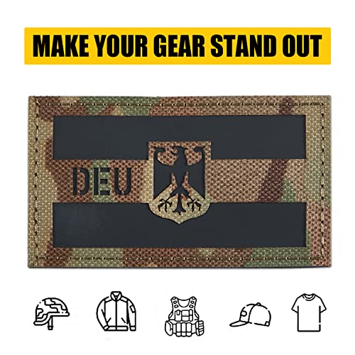 DEU Deutschland IR Infrarot Reflektierende Patches Klett Militär Bundeswehr Patch Klett Patches Für Taktische Kleidung Rucksack Baseballkappe Uniform Weste Hundegeschirr